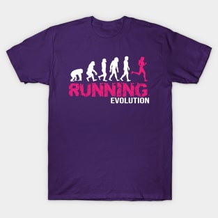 Evolution of Running Girls Runners gift T-Shirt